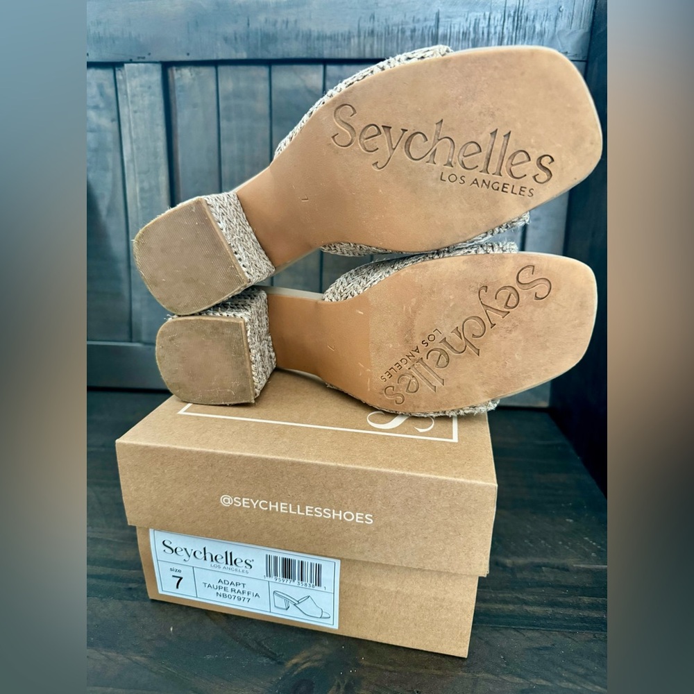 Seychelles Tapia Raffia Sandal Sz 7 - Picture 8 of 8